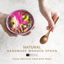 6 colheres de madeira para mel, colheres de madeira pequenas de 17 cm - Ótimo para chá, café e sopa, conjunto de colheres de mesa de servir de madeira, colher de chá de bambu a granel para