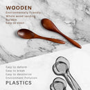 7 colheres de madeira pequenas, colheres de mel de 14 cm para chá, colher de chá de mel de madeira para café, pequenas colheres de madeira, colher de mesa de bambu para mexer, conjunto de