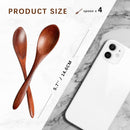 7 colheres de madeira pequenas, colheres de mel de 14 cm para chá, colher de chá de mel de madeira para café, pequenas colheres de madeira, colher de mesa de bambu para mexer, conjunto de