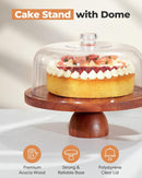 Kootek Suporte de bolo de madeira com tampa