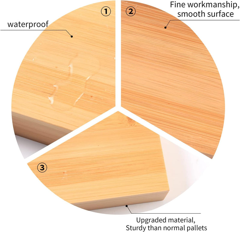 Natural Bamboo Vanity Tray, Sink Tray, Smooth and Thick Wooden Tray for Toilet Tank and Bathroom Counter Top, Kitchen Decor Wood Holder and SPA Home, 11.5x4.4x1.2 inches