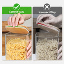 Frascos de armazenamento de vidro com tampa de bambu, recipientes de cozinha herméticos para assar, recipiente de alimentos para especiarias, biscoitos, chá, café e lanches (4 pacotes de 0,6 qt)