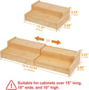 Suporte de caneca de café expansível de 2 camadas, organizador de canecas para armários de cozinha, suporte de caneca de bambu, prateleira multifuncional para copos, organizador de cafés