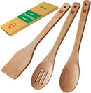 Riveira Colheres de cozinha de bambu com 6 peças – Conjunto de utensílios de cozinha de madeira com colheres de madeira para cozinhar e espátulas, conjuntos de utensílios de madeira – Conjunto de