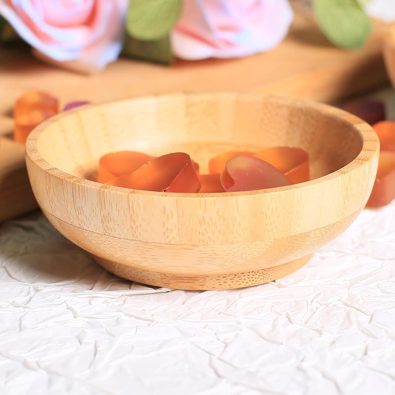 Tigelas de servir de bambu, tigelas pequenas de lanche para charcutaria, frutas/doces, tigelas de imersão feitas à mão de 100 ml para temperos/salsa/molho de tomate, ramequins de madeira de