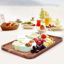 Rectangular Wooden Platters Long Charcuterie Boards Decorations Serving Trays Platter for Cookie, Snack, Appetizer, Dessert, Party, Food Dish Rectangle Acacia Wood Kitchen Platter Plates Cheese Board