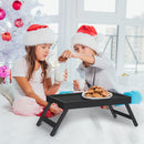 Artmeer Bed Tray Table with Folding Legs,Bamboo Breakfast in Bed for TV Table, Laptop Computer Tray,Eating,Snack Tray(Bamboo)