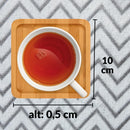 Kit 8 Porta Copos Pires De Bambu 10x10 Cm Premium