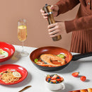 Conjunto de moedor de sal e pimenta de madeira: