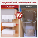 Frascos de armazenamento de vidro com tampa de bambu, recipientes de cozinha herméticos para assar, recipiente de alimentos para especiarias, biscoitos, chá, café e lanches (4 pacotes de 0,6 qt)