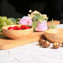 Tigelas de servir de bambu, tigelas pequenas de lanche para charcutaria, frutas/doces, tigelas de imersão feitas à mão de 100 ml para temperos/salsa/molho de tomate, ramequins de madeira de