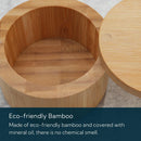 Caixa de tigela de bambu para adega de sal