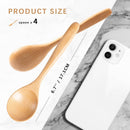 6 colheres de madeira para mel, colheres de madeira pequenas de 17 cm - Ótimo para chá, café e sopa, conjunto de colheres de mesa de servir de madeira, colher de chá de bambu a granel para