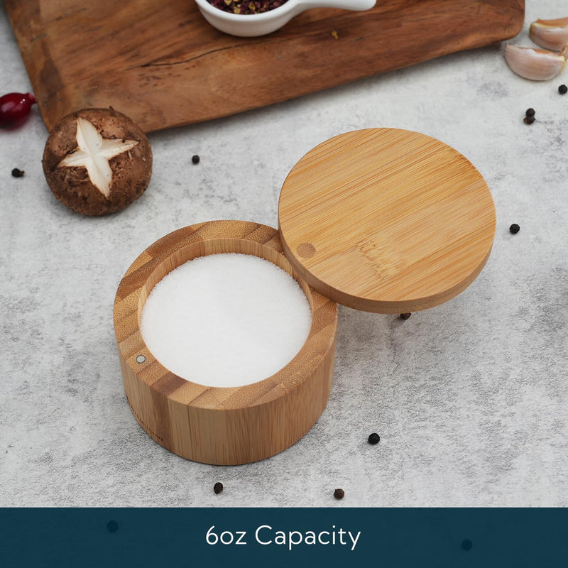 Caixa de tigela de bambu para adega de sal