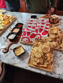 Conjunto de Bandejas de Bambu com Alças – 4 Peças para Servir, Petiscos e Jantar em Família