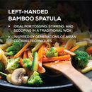 Espátula de bambu para fritar e utensílio de cozinha, 33 cm