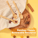 Colheres de bambu de 15 cm, pequenas colheres de madeira para comer, pequena colher de chá de mel de madeira para café e chá, pequenas colheres de madeira para uso diário (3 peças)