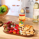 Conjunto com 4 Bandejas Ovais de Bambu – Rústicas para Chá, Café, Doces e Sobremesas