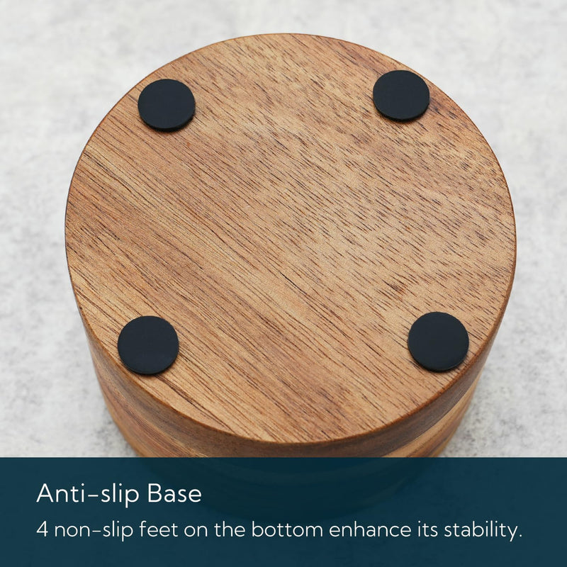 Caixa de tigela de bambu para adega de sal