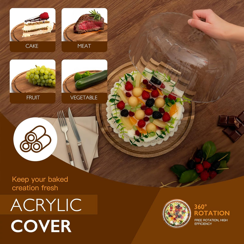 Suporte de bolo com tampa