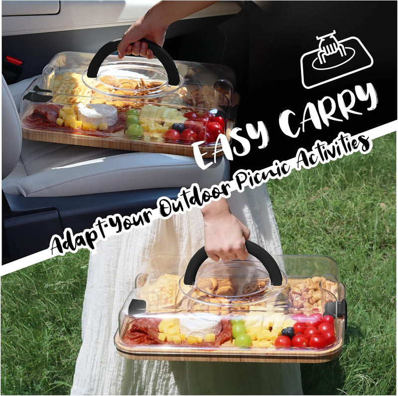 Khinya: Petisqueira com Tampa e 6 Compartimentos