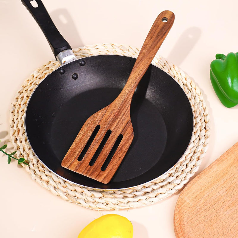 Espátula wok grande de madeira