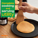 Riveira Colheres de cozinha de bambu com 6 peças – Conjunto de utensílios de cozinha de madeira com colheres de madeira para cozinhar e espátulas, conjuntos de utensílios de madeira – Conjunto de