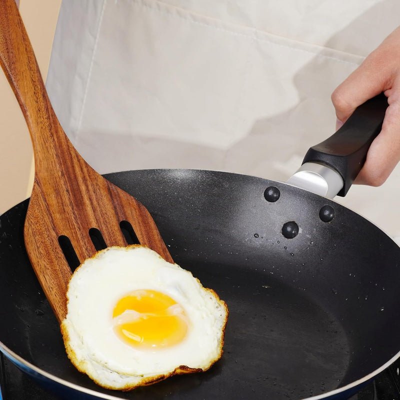 Espátula wok grande de madeira