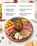 Kootek Suporte de bolo de madeira com tampa