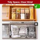 Frascos de armazenamento de vidro com tampa de bambu, recipientes de cozinha herméticos para assar, recipiente de alimentos para especiarias, biscoitos, chá, café e lanches (4 pacotes de 0,6 qt)