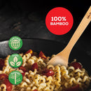Espátula de bambu para fritar e utensílio de cozinha, 33 cm