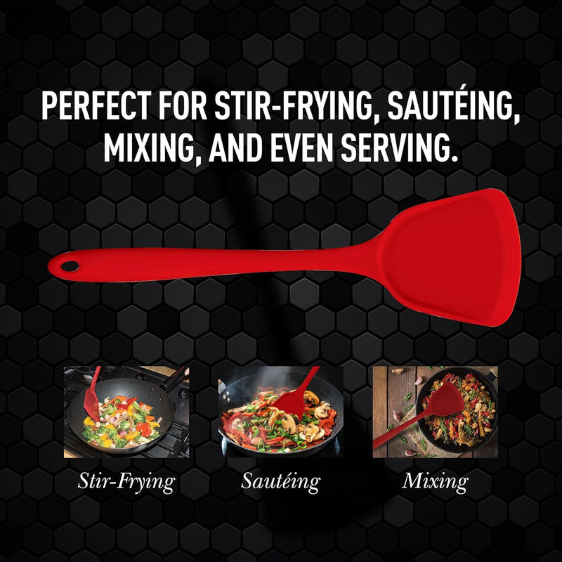 Espátula de bambu para fritar e utensílio de cozinha, 33 cm