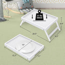 Artmeer Bed Tray Table with Folding Legs,Bamboo Breakfast in Bed for TV Table, Laptop Computer Tray,Eating,Snack Tray(Bamboo)