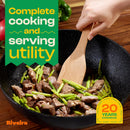 Riveira Colheres de cozinha de bambu com 6 peças – Conjunto de utensílios de cozinha de madeira com colheres de madeira para cozinhar e espátulas, conjuntos de utensílios de madeira – Conjunto de