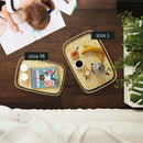 Conjunto com 2 Bandejas de Bambu com Alças – Retangulares para Café, Lanches e Decoração