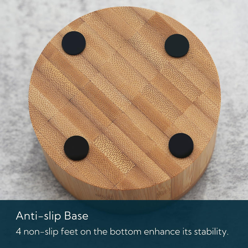 Caixa de tigela de bambu para adega de sal