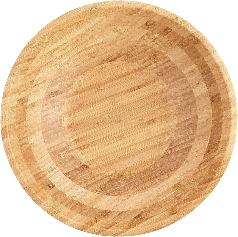 Lipper International Tigela de salada de madeira de bambu, pequena, 18 cm de diâmetro x 5,7 cm de altura, tigela única