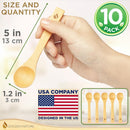 Conjunto de colheres de bambu (5 peças), pequenas colheres de chá de cozinha, colheres de madeira minúsculas perfeitas para açúcar, especiarias, temperos, café, geléia, ervas, mel e sobremesa