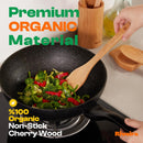 Riveira Colheres de cozinha de bambu com 6 peças – Conjunto de utensílios de cozinha de madeira com colheres de madeira para cozinhar e espátulas, conjuntos de utensílios de madeira – Conjunto de