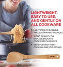 Espátula de bambu para fritar e utensílio de cozinha, 33 cm