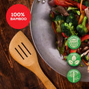 Espátula de bambu para fritar e utensílio de cozinha, 33 cm