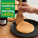 Riveira Colheres de cozinha de bambu com 6 peças – Conjunto de utensílios de cozinha de madeira com colheres de madeira para cozinhar e espátulas, conjuntos de utensílios de madeira – Conjunto de