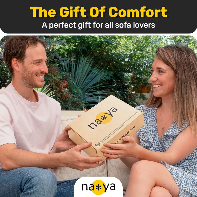 Bandeja de sofá de bambu e apoio de braço com suporte de copo – Suporte versátil para bebidas e lanches para sofá, poltrona reclinável ou namoradeira