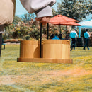 Adega de sal de bambu com mini colher