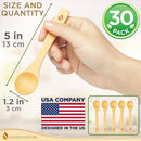 Conjunto de colheres de bambu (5 peças), pequenas colheres de chá de cozinha, colheres de madeira minúsculas perfeitas para açúcar, especiarias, temperos, café, geléia, ervas, mel e sobremesa