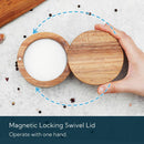 Caixa de tigela de bambu para adega de sal