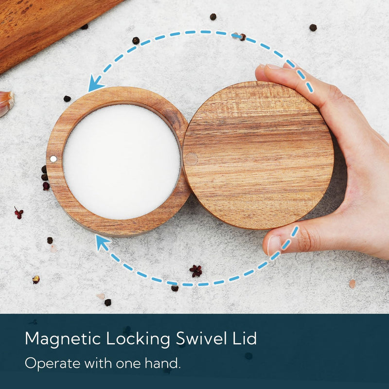 Caixa de tigela de bambu para adega de sal