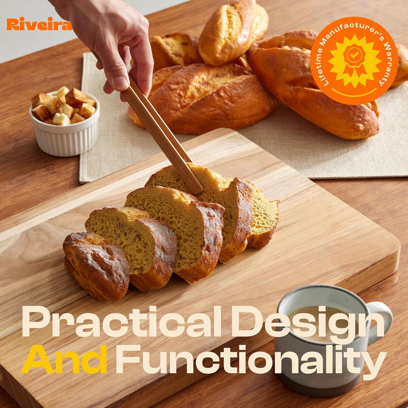 Riveira Colheres de cozinha de bambu com 6 peças – Conjunto de utensílios de cozinha de madeira com colheres de madeira para cozinhar e espátulas, conjuntos de utensílios de madeira – Conjunto de