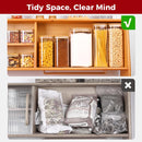 Frascos de armazenamento de vidro com tampa de bambu, recipientes de cozinha herméticos para assar, recipiente de alimentos para especiarias, biscoitos, chá, café e lanches (4 pacotes de 0,6 qt)