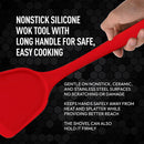 Espátula de bambu para fritar e utensílio de cozinha, 33 cm